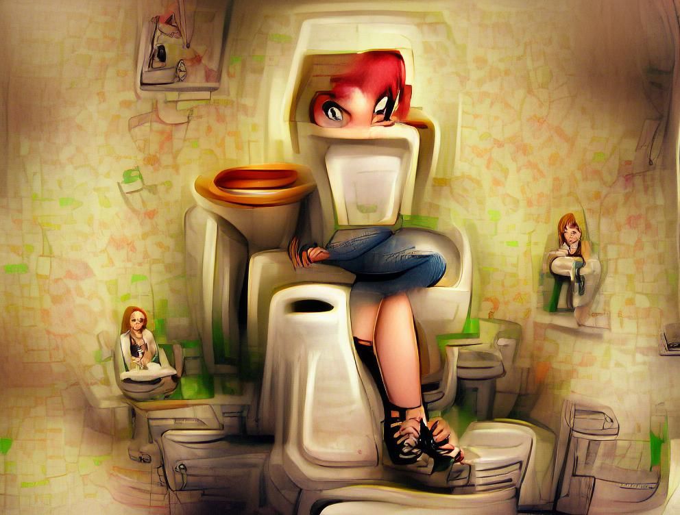 Gwen Tennyson on Toilet: DeviantArt Style