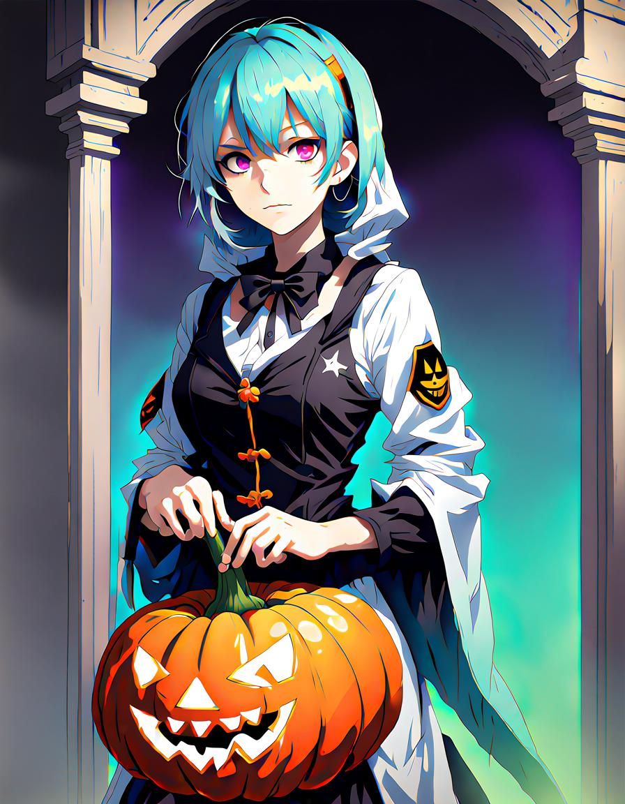 Halloween Cosplay by Students in Anime Art Style
