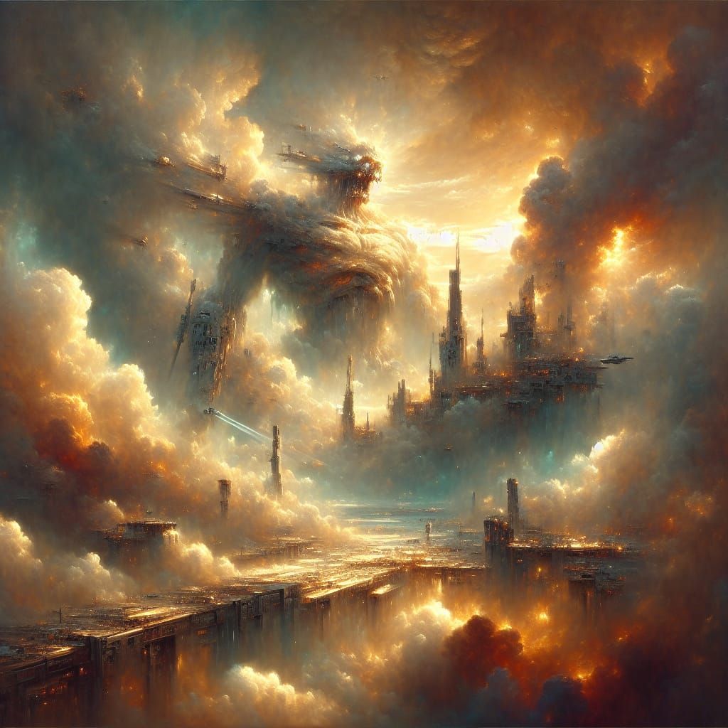 Titan's Rampage: Ethereal Destruction of Space Station