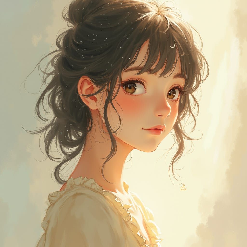 Gentle Woman in Earthy Whimsy