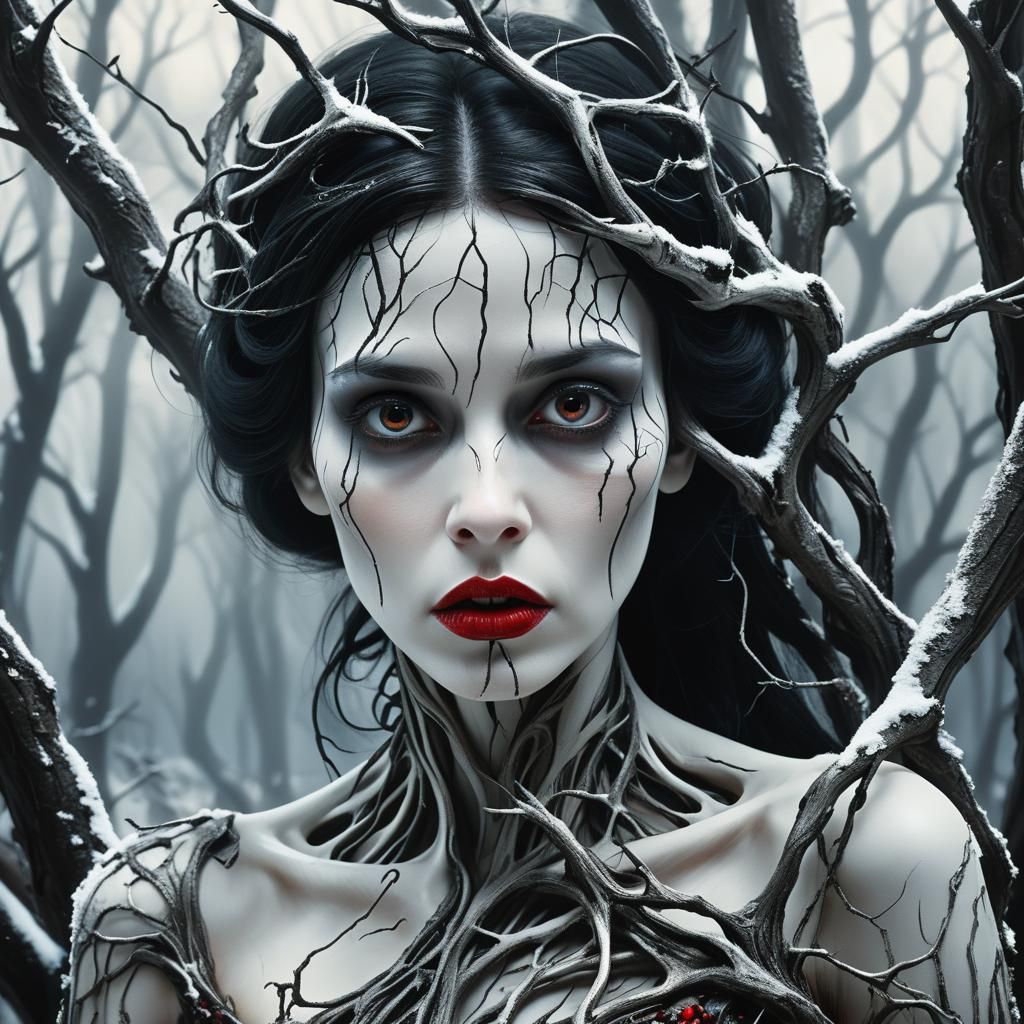 Snow White Shrouded in Dark Fantasy