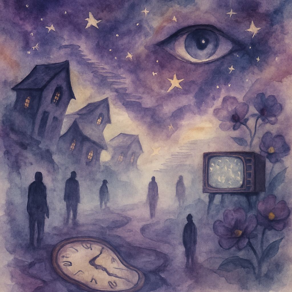 Surreal Twilight Zone in Watercolor