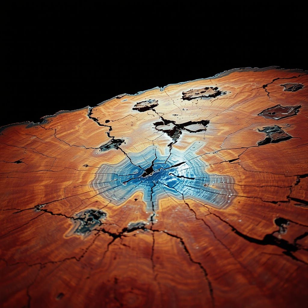 Epic Desert Wood Petrified Slab in Cinematic Style