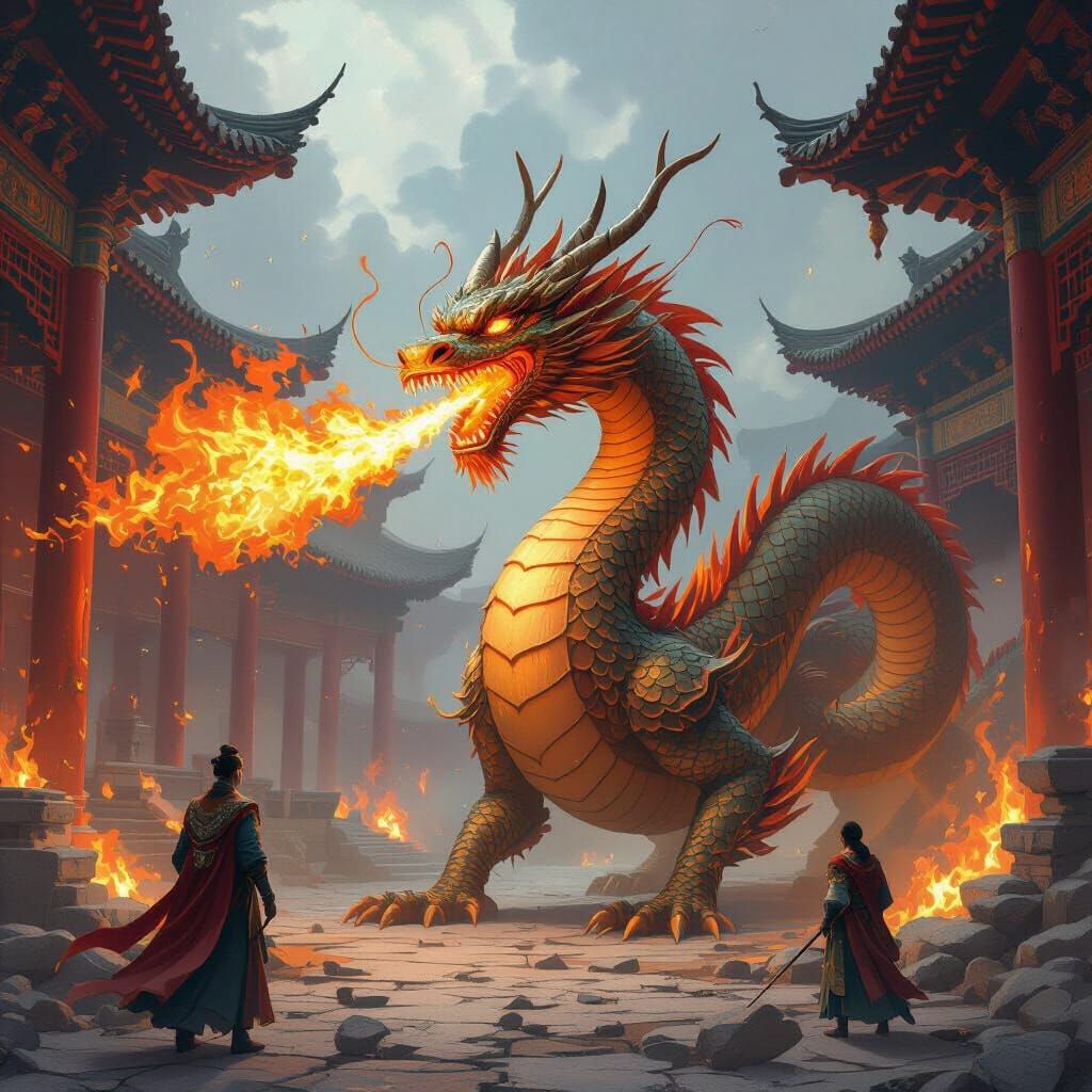 Fire Dragon Rampage Through Royal Palace