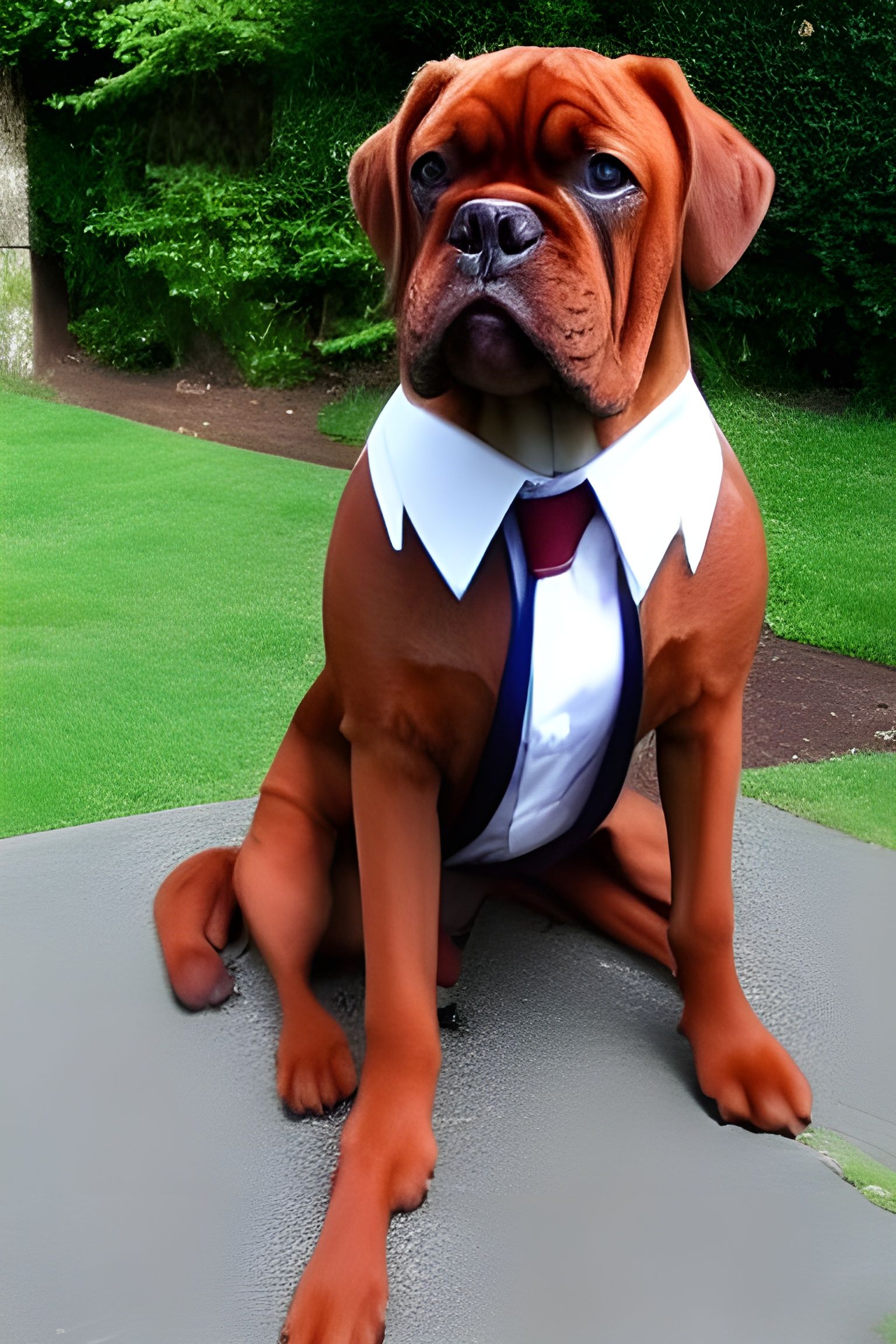 Dogue de Bordeaux in Business Suit