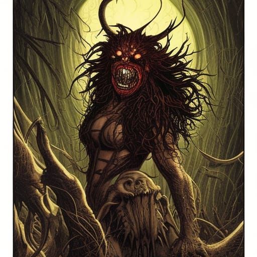 Lovecraftian Horror: Gothic Werewolf Comic Art