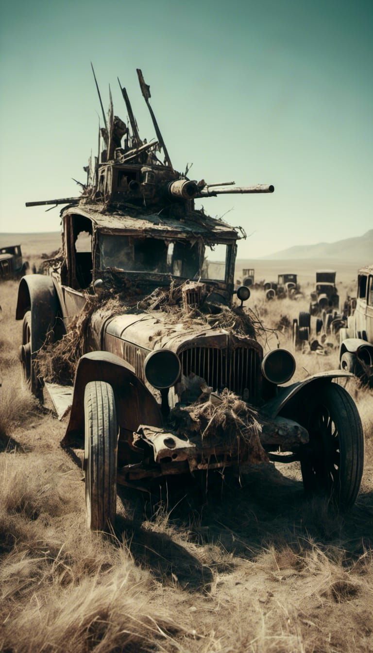 Macabre War Car with Guns and Blades