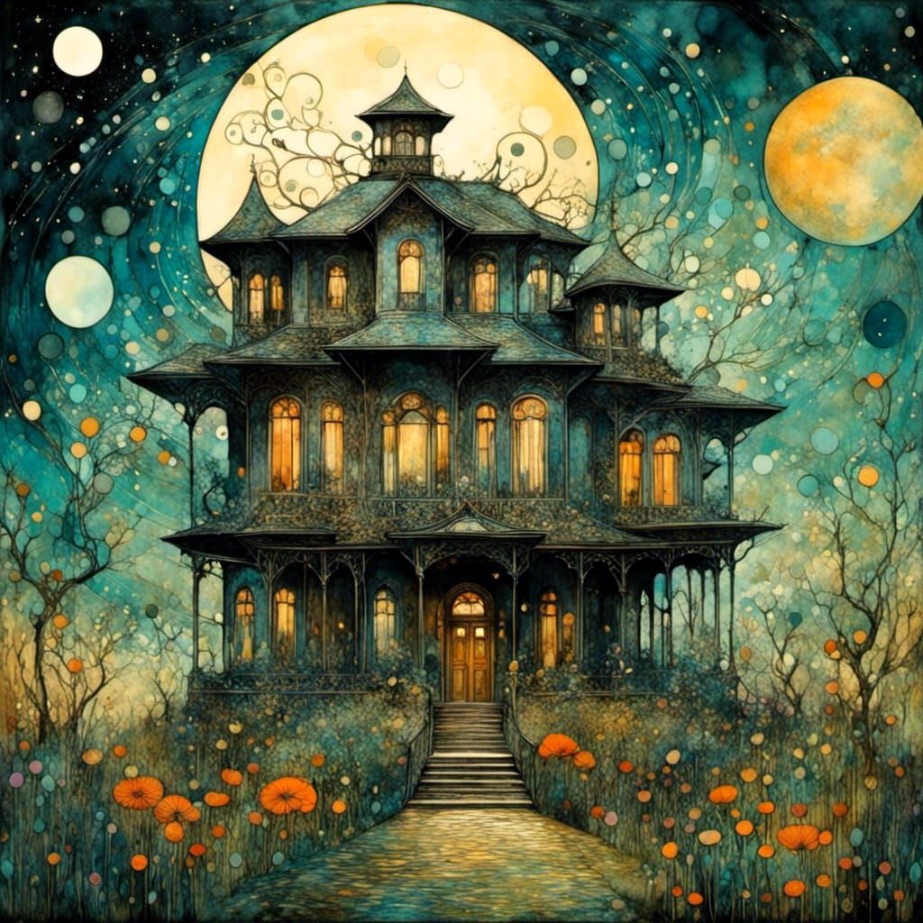 Abstract Liquid Ink Swirls Design