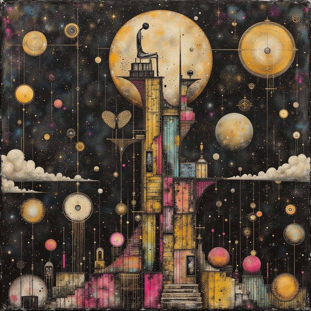 Impossible Architecture in a Whimsical, Gothic Style