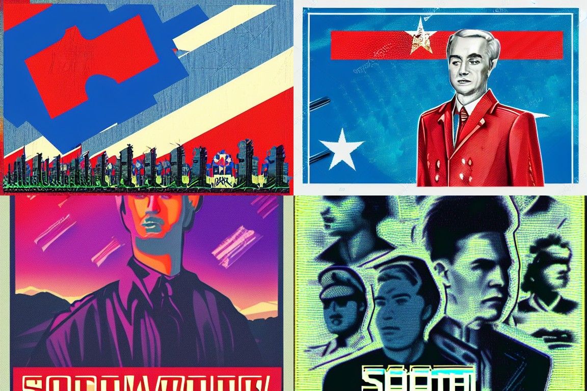 AI Generated Sovietwave Art