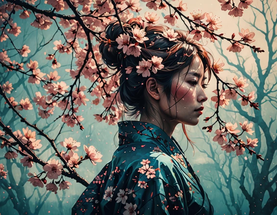 Spring Melancholy with Ronin Silhouette