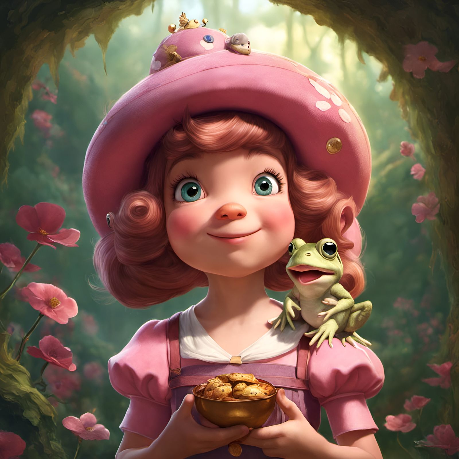Toadette Portrait in Detailed Digital Illustration Style