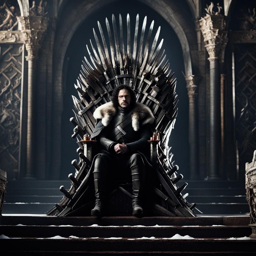 Jon Snow Ascends the Iron Throne