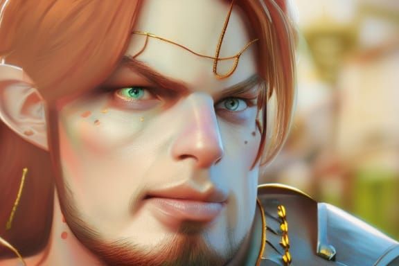 Fantasy Comic Book Portrait with Dynamic Lighting