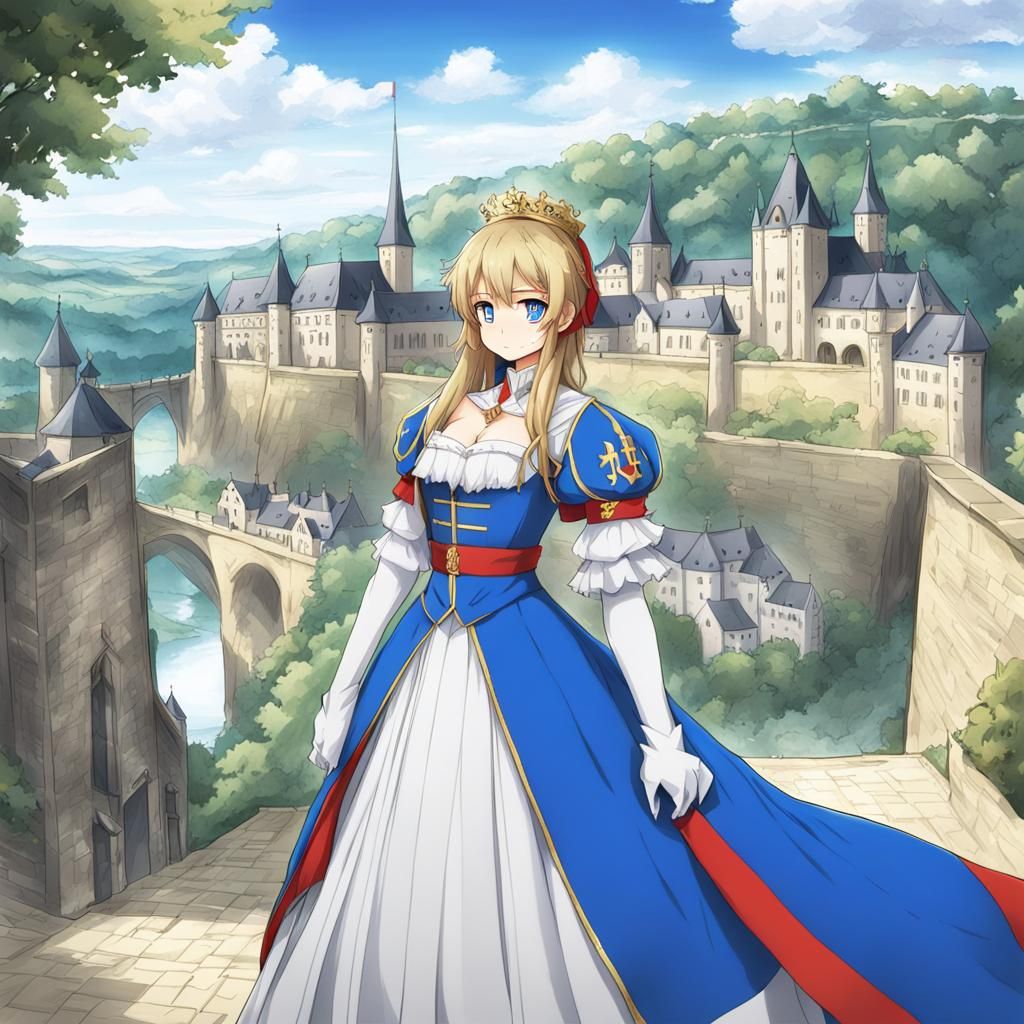 Luxembourg Personified: An Anime-Style Character
