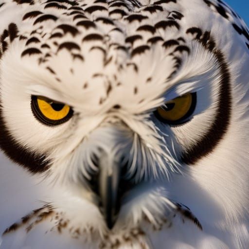 Snowy Owl Portrait in Wildlife Photography Style