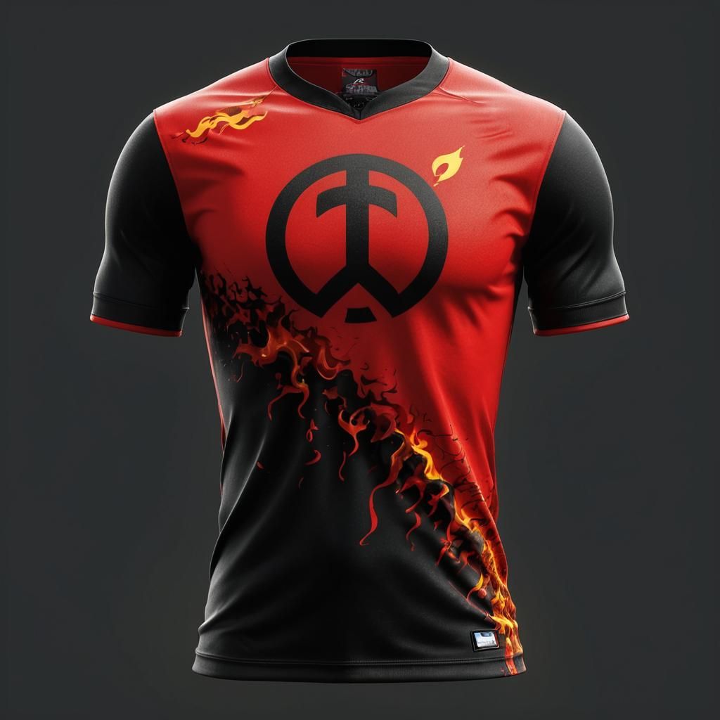 Fiery Turboléron Jersey: 3D Matte Painting Concept