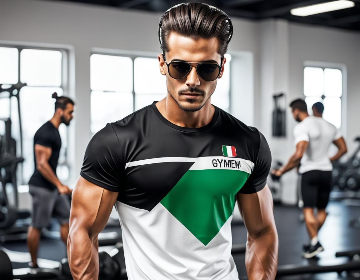 Teenage Italian with Gym Team in Cool Shades
