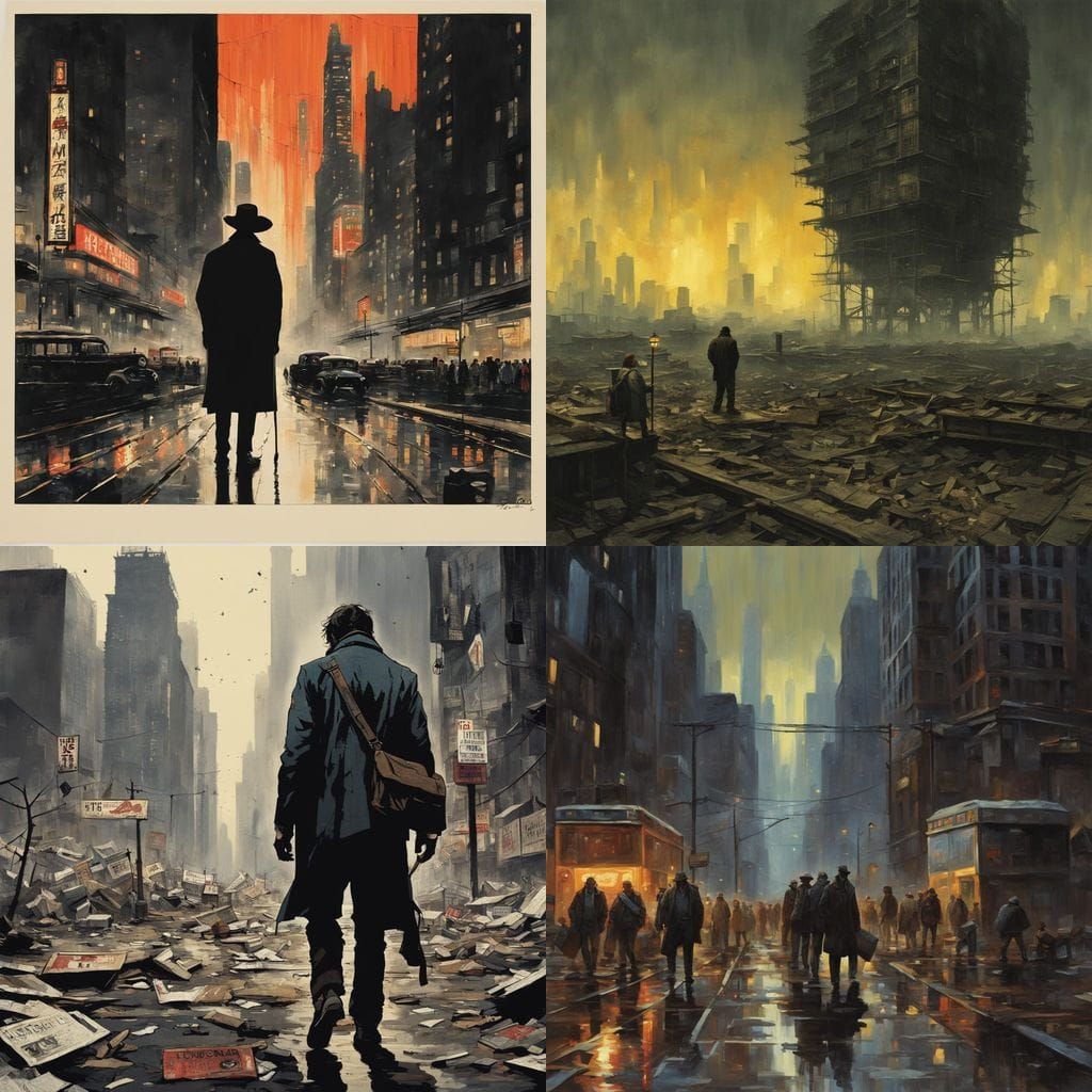 The Struggle Against a Greedy Society in a Dark Cyberpunk Ae...