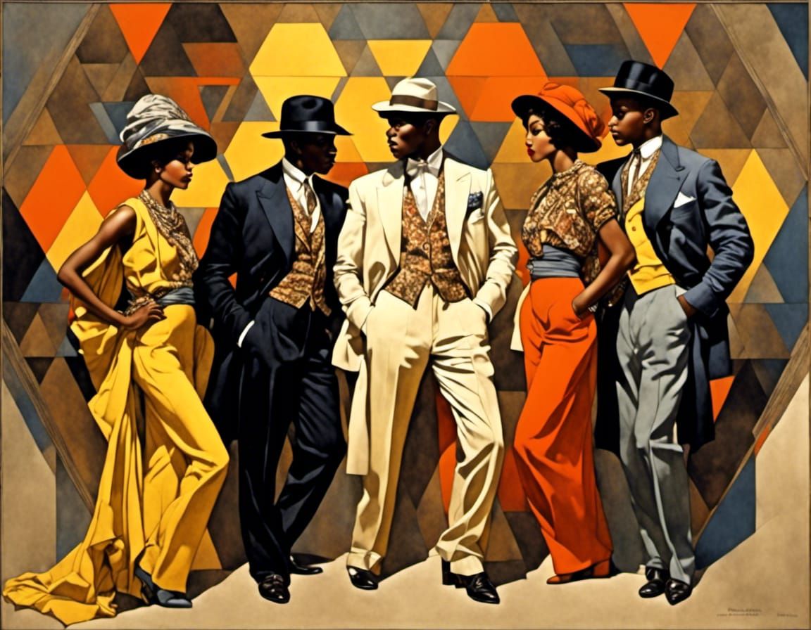 Zoot Suit Fashion in Surreal Autochrome Style