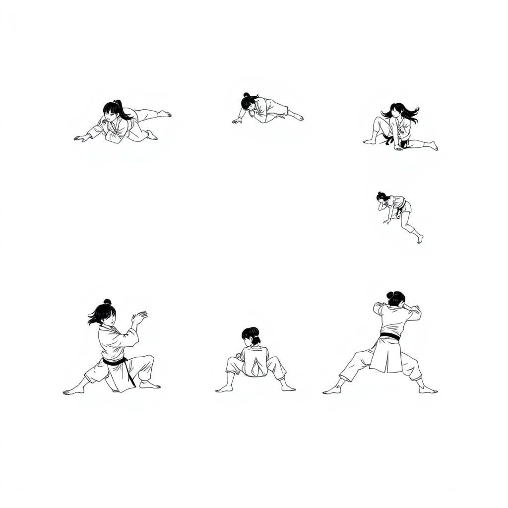 Martial Artist Rolling Ball Attack Sprite Sheet