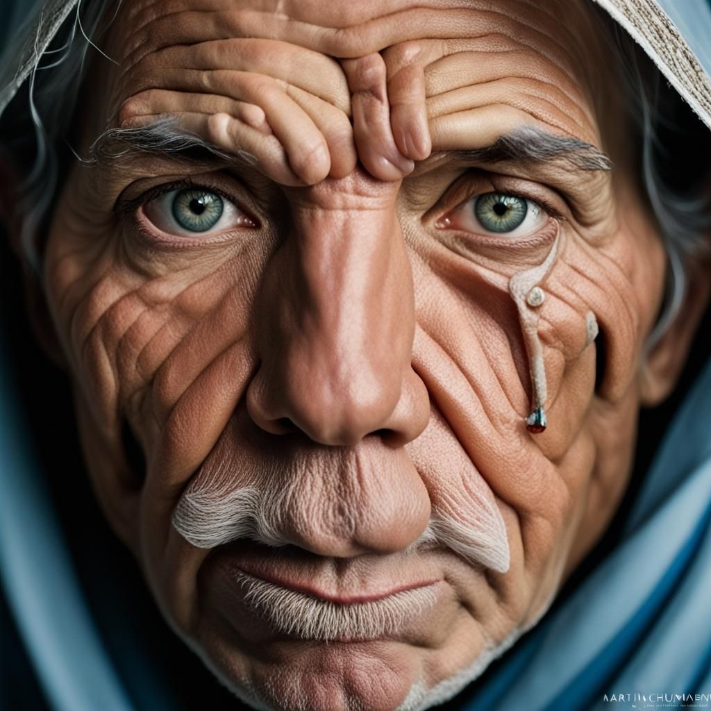 Detailed Portrait of an Old Bandage