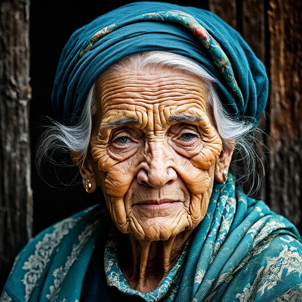 Timeless Beauty: A Portrait of an Elderly Woman