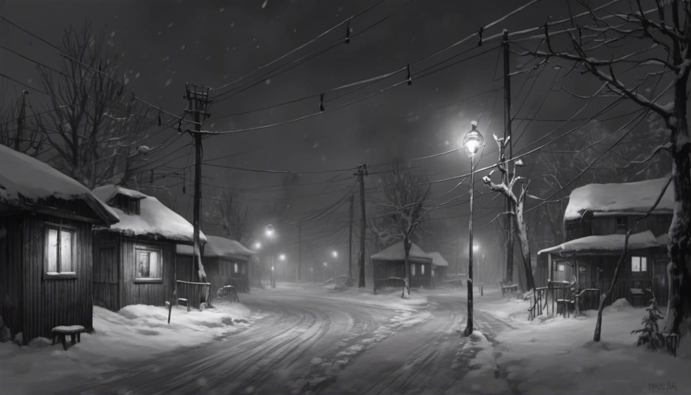 Nostalgic Horror: Abandoned City in Winter