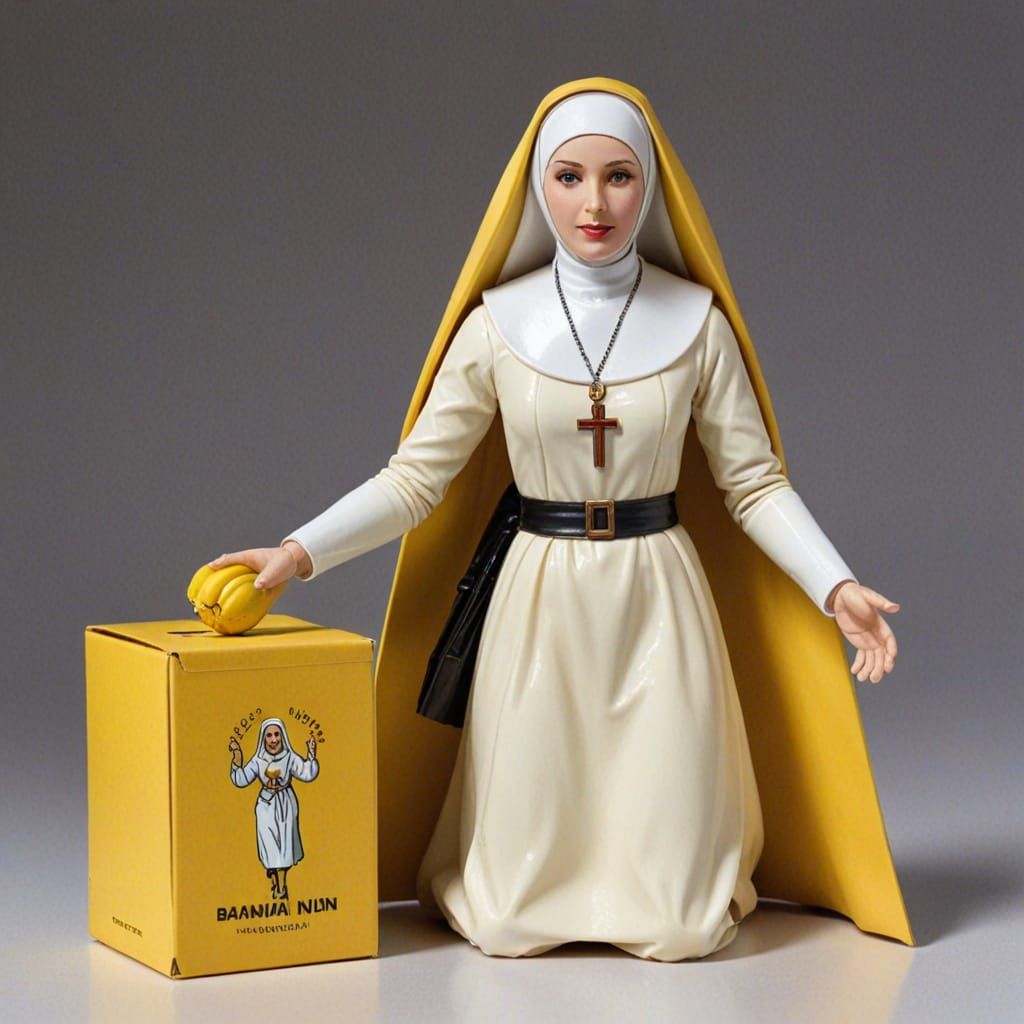 Nun in Action Figure Packaging