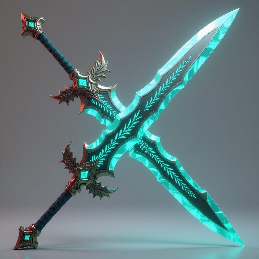 Dragon Wing Broadsword with Glowing Blade