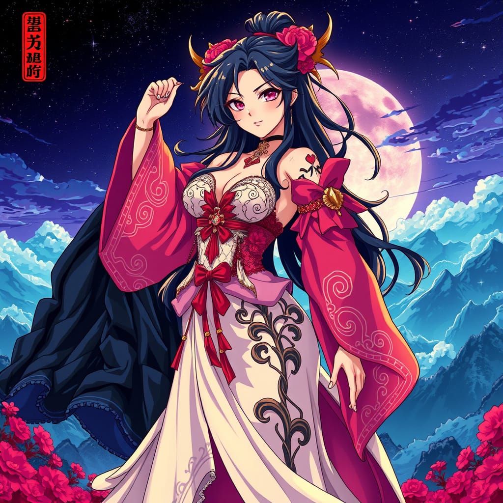 Heroic Femme Fantasy in Vibrant Manga Style