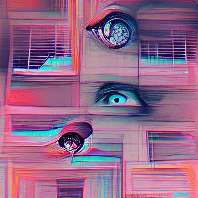 Abstract Image Conveying Paranoia and Unease