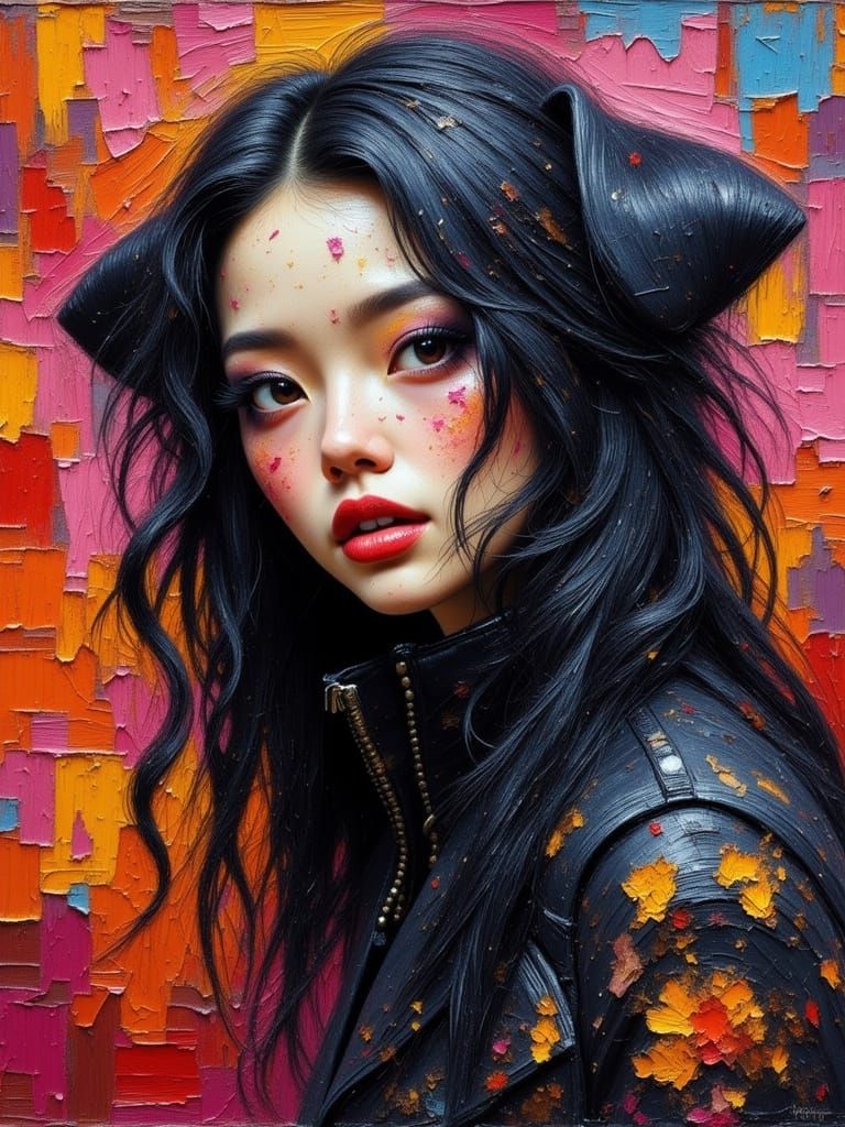 Labrador Woman: Expressionist Impasto Portrait