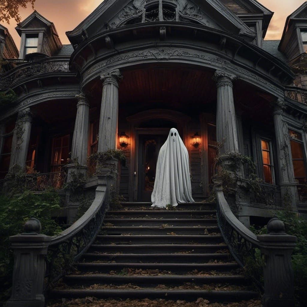 Gothic Mansion in Dramatic Lighting, Digital Matte Painting