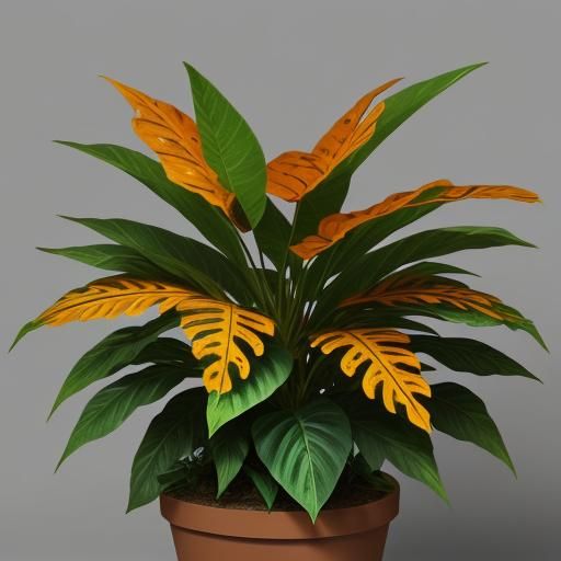 Vibrant Croton Sunny Star in Terracotta Pot