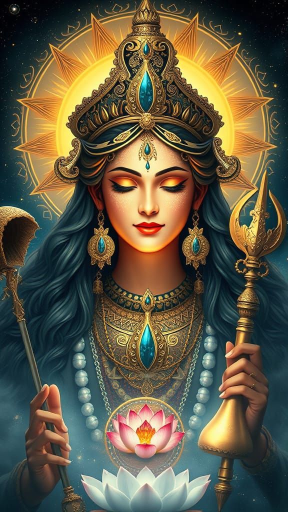 Divine Goddess of Wisdom Rendered in 8K Concept Art