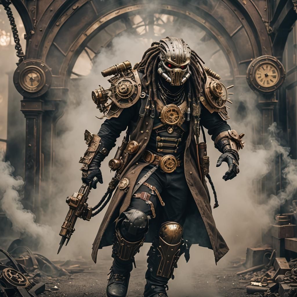 Steampunk Predator in Victorian Attire