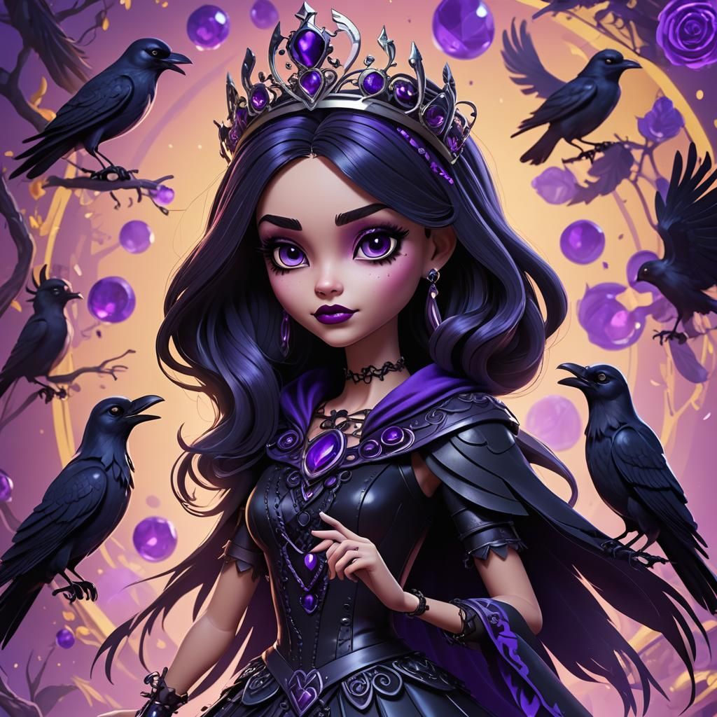 Raven Queen: 3D Digital Art in Original Style