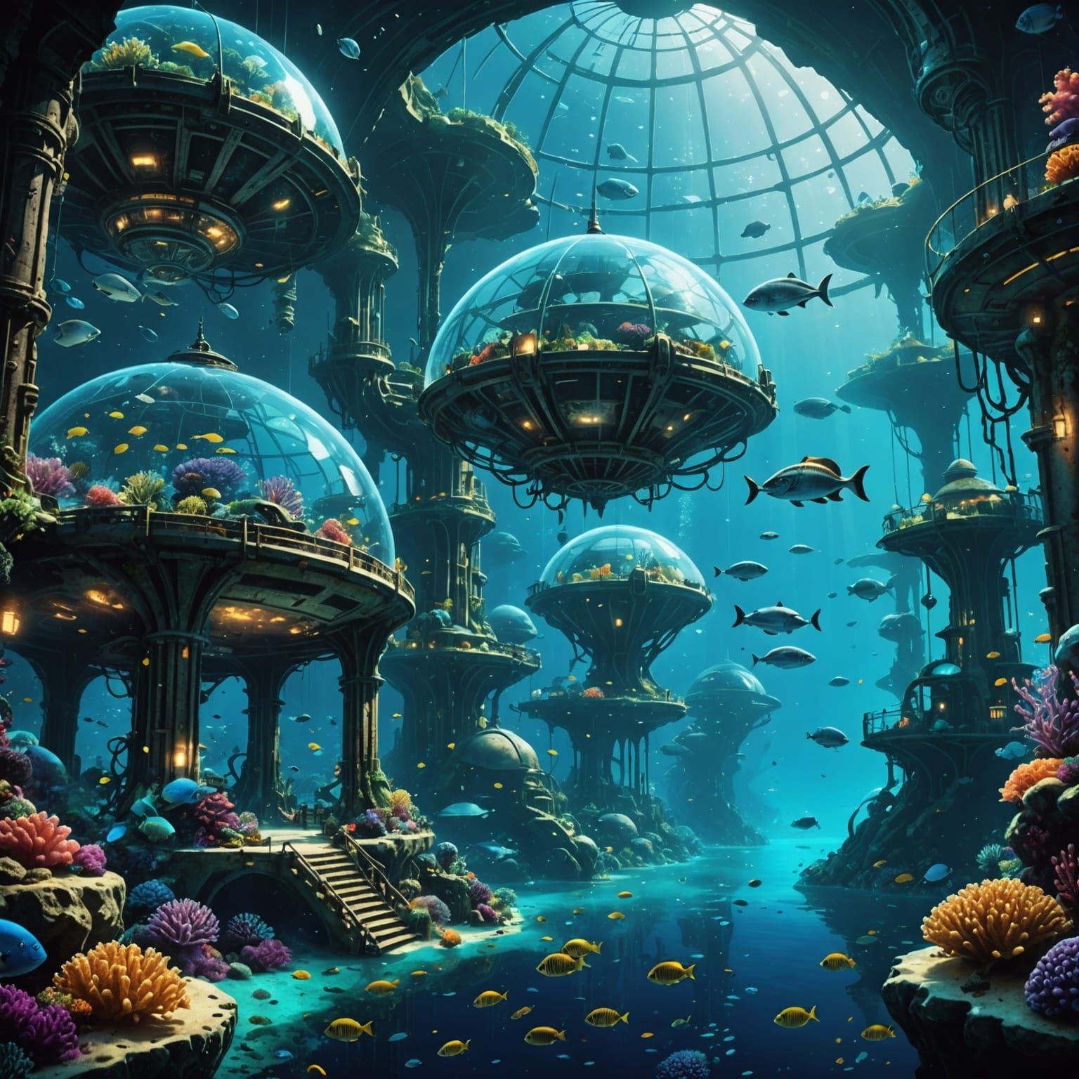 une ville sous la mer