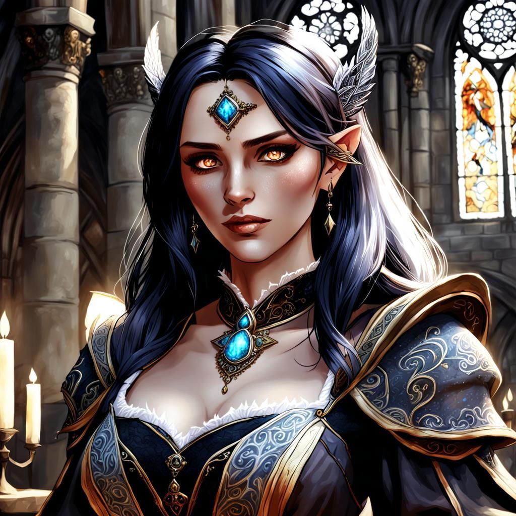 Cleric Casting Daylight Spell in Hyperrealistic Dark Fantasy