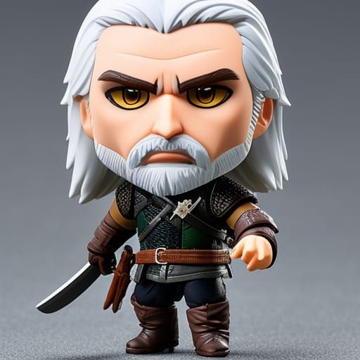 Chibi Geralt of Riva Action Figure in 3D