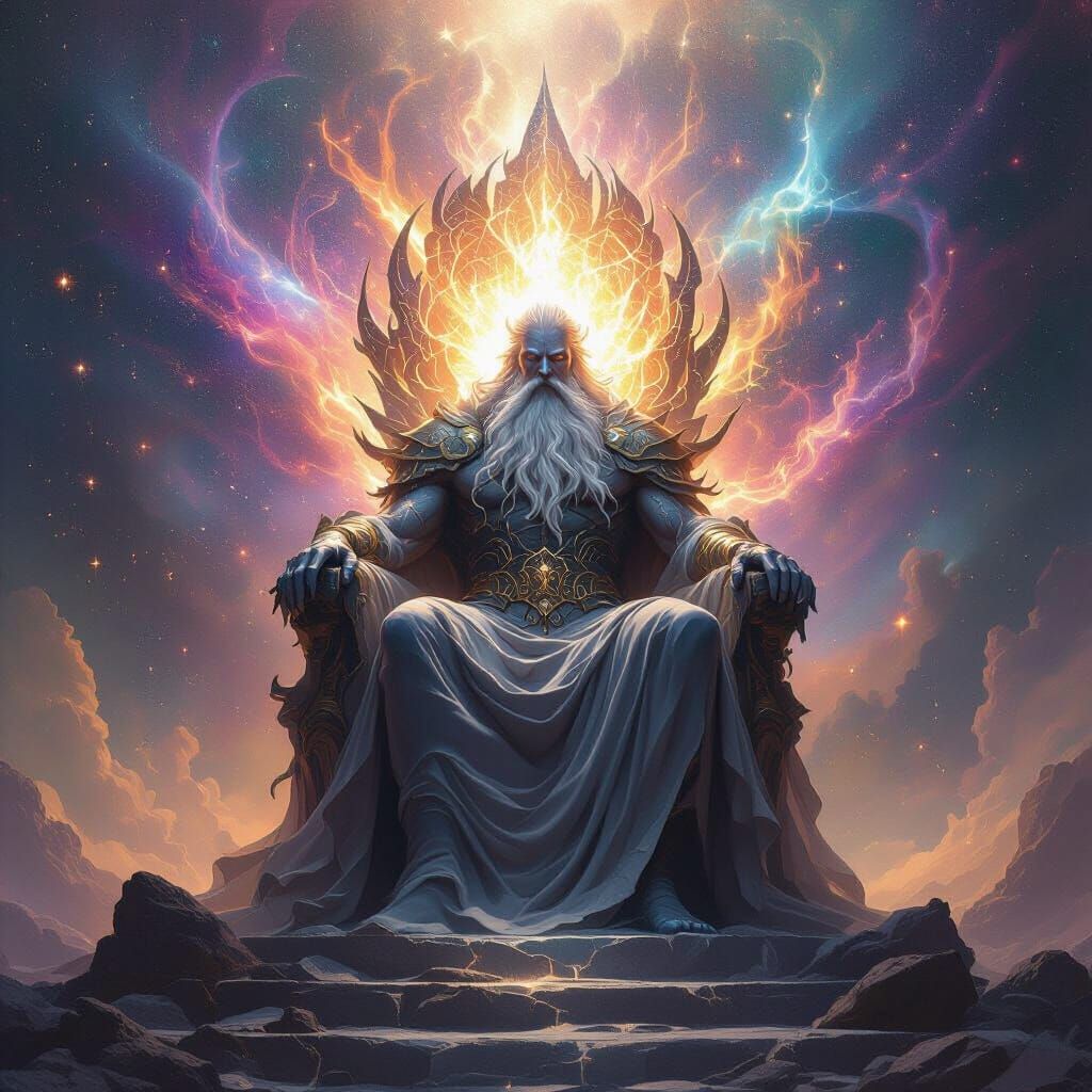 Cosmic Father Gaia Terminus on Celestial Throne