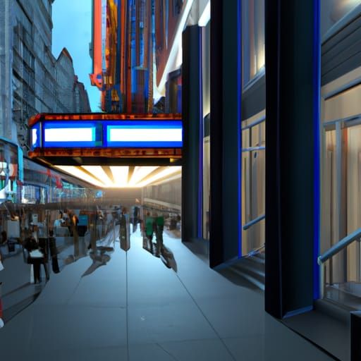 New York 42nd Street: A Nightlife 3D Game Scene