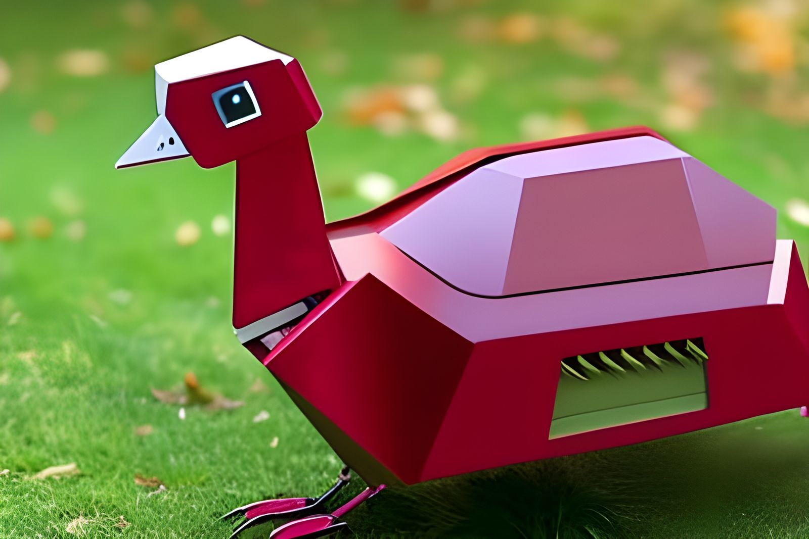 Robotic Turkey Chases Live Turkey