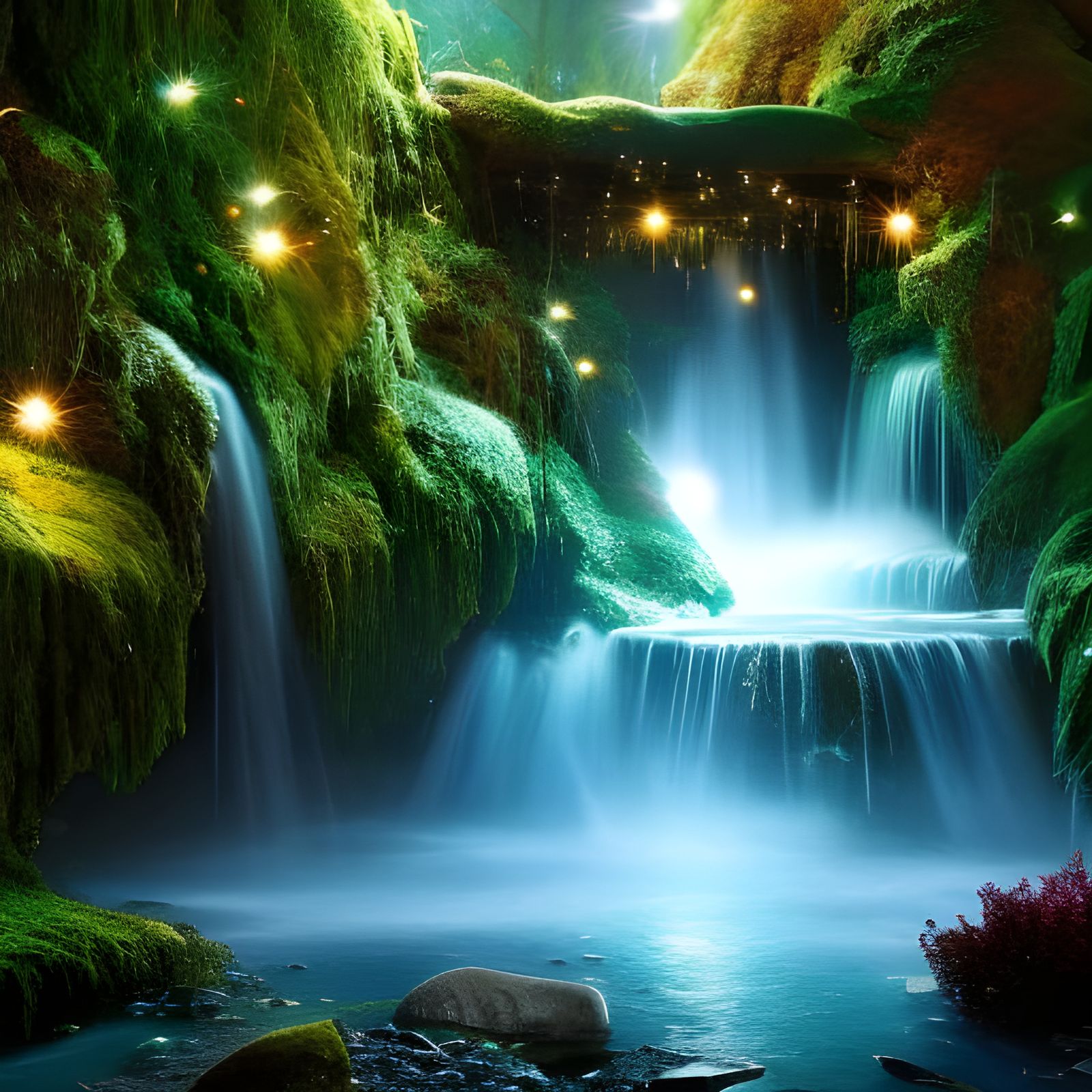 Enchanting Wishing Well Portrait in Fantasy Style