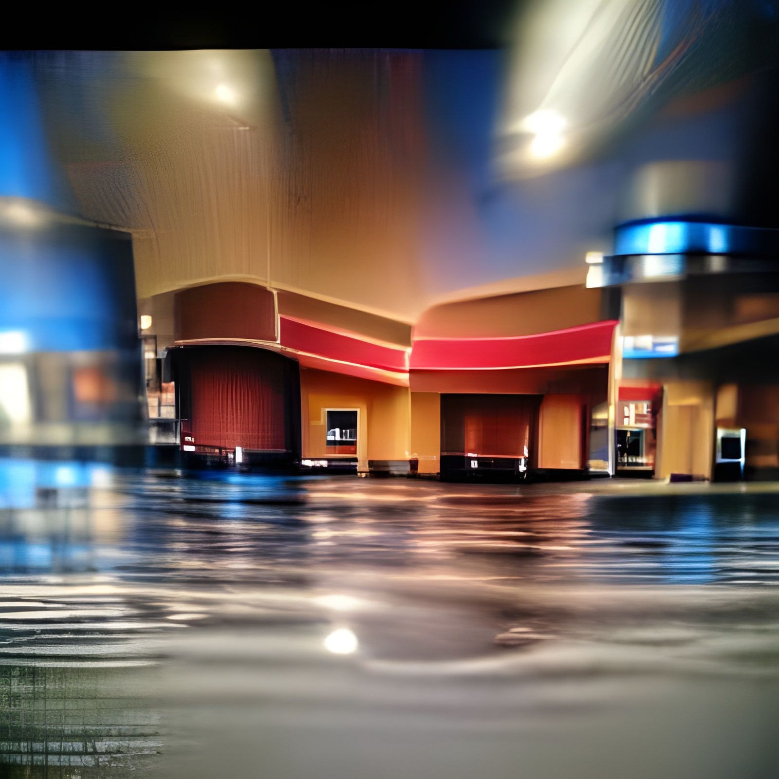 Empty Classic Movie Theater Interior, Professional Photograp...