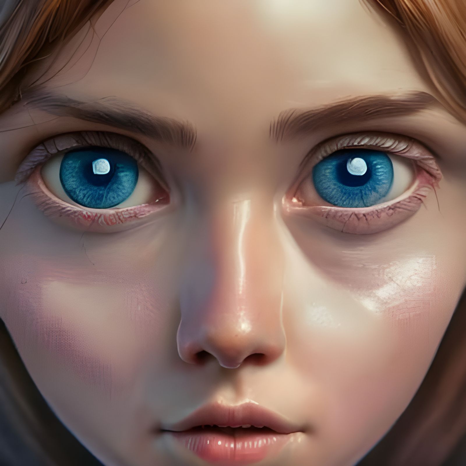 Anya Taylor-Joy Hyperrealistic Close-Up Portrait