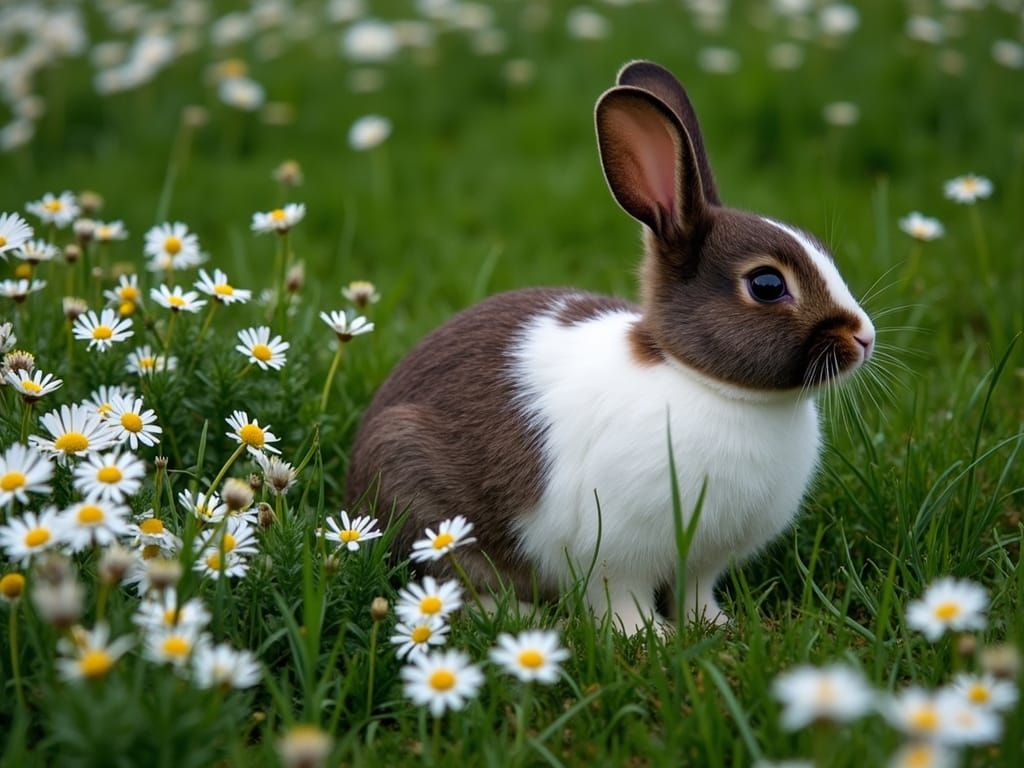 Lively Bunny in a Vibrant Field