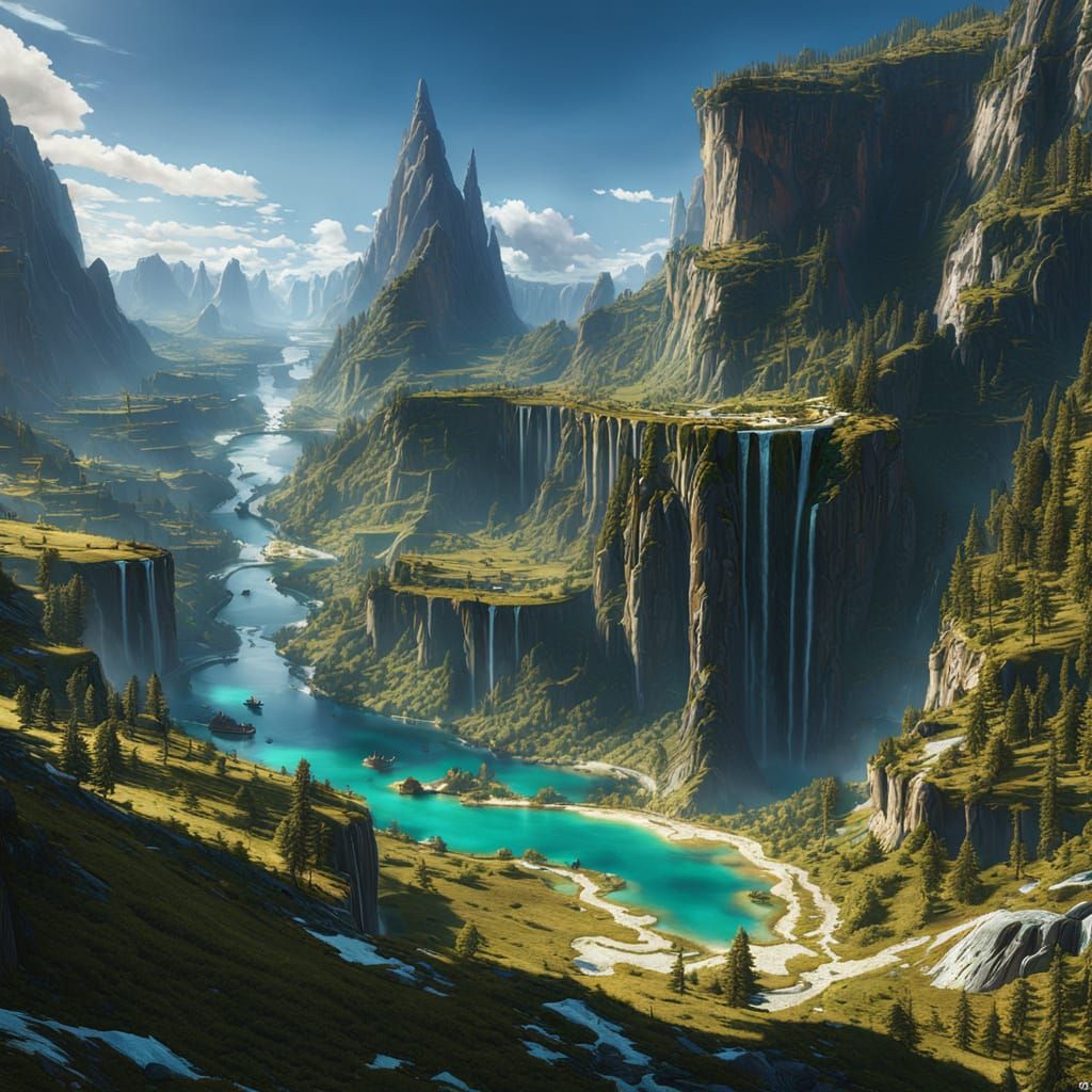 Fantastical Female Elf in Cowboy Attire, Detailed Matte Pain...