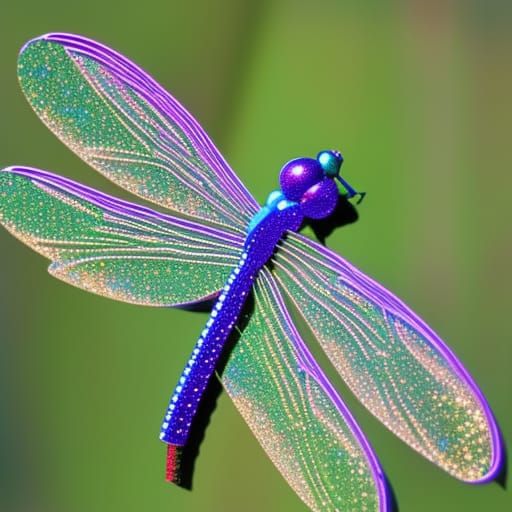 Glitter Wing Dragonfly Shimmers